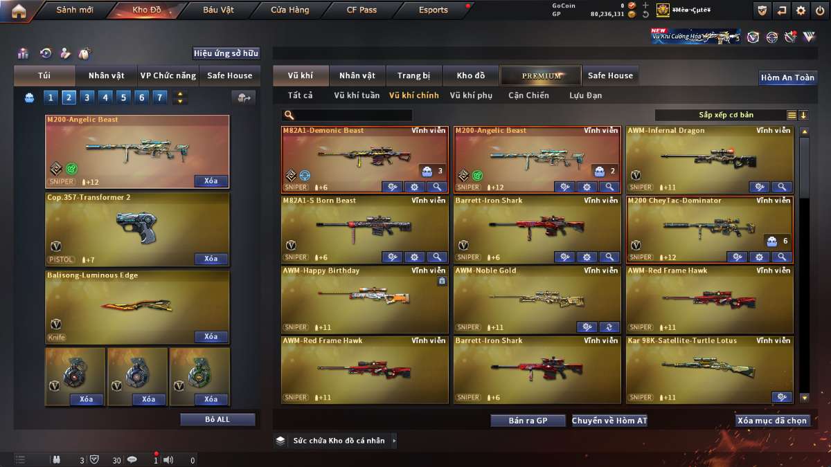 shop acc cf uy tin gia re